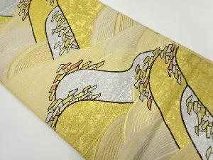 アンティーク　波に松模様織出し袋帯（材料）